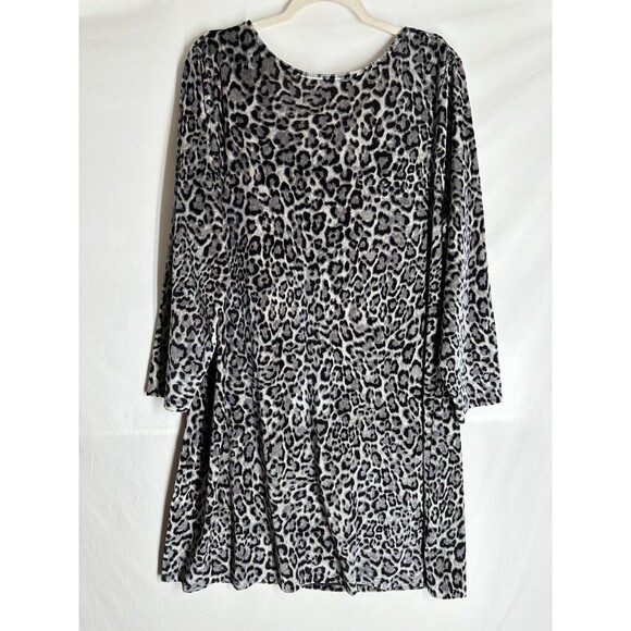 NWT Michael Kors Malachitery Velvet Cheetah Sheath Dress Chain Boat Neck Size 2X - Picture 7 of 14